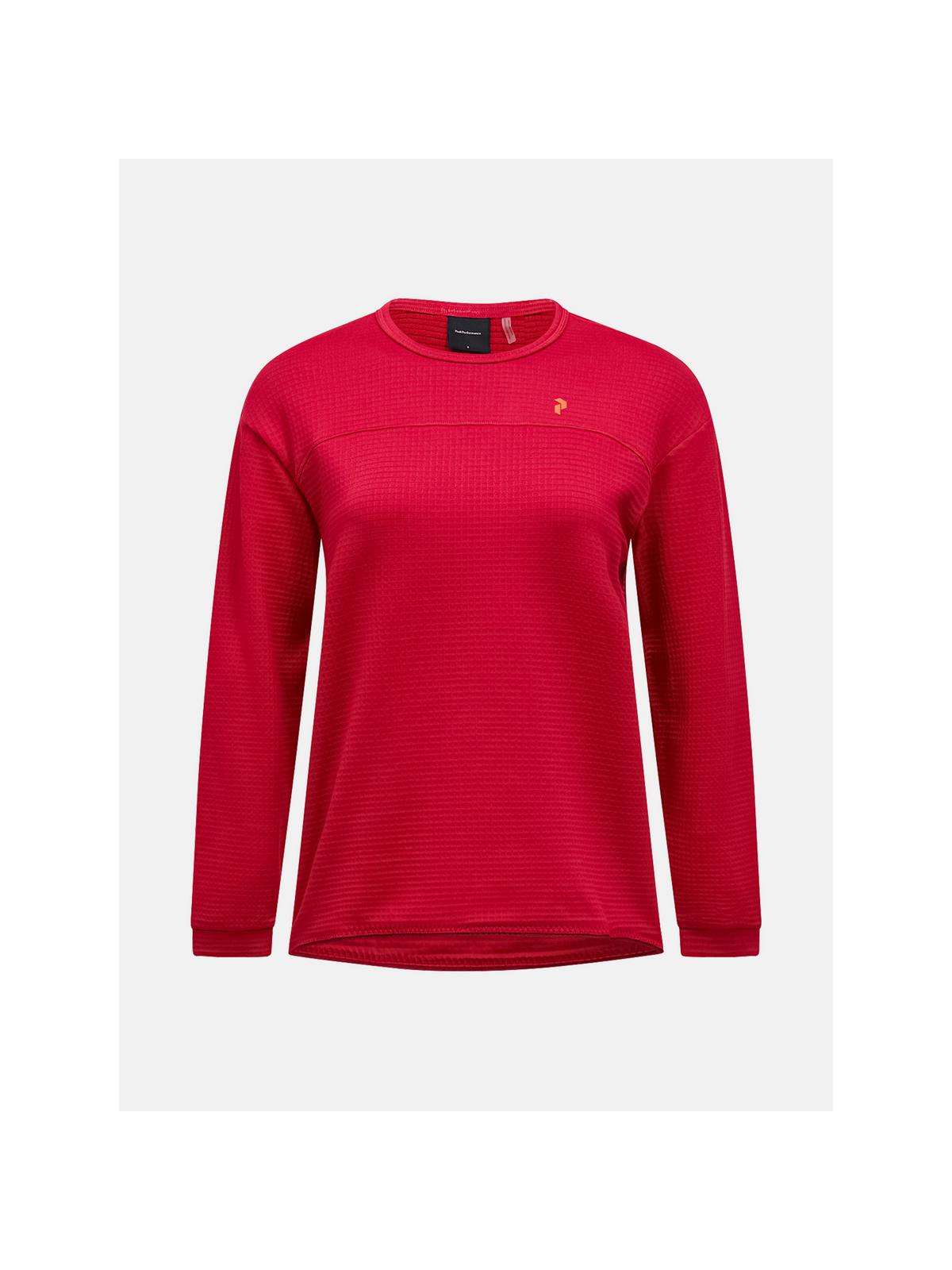Bluza PEAK PERFORMANCE Trail Polartec Power Grid Crew Women bordowy