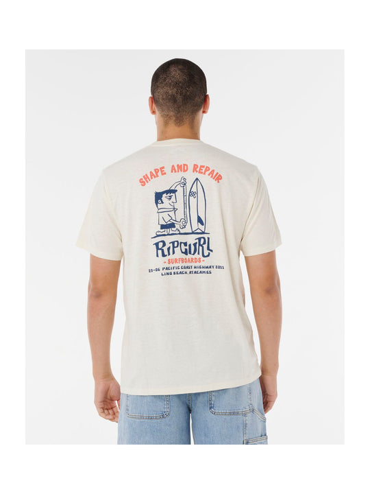 Koszulka RIP CURL SHAPER ADDRESS TEE beżowa
