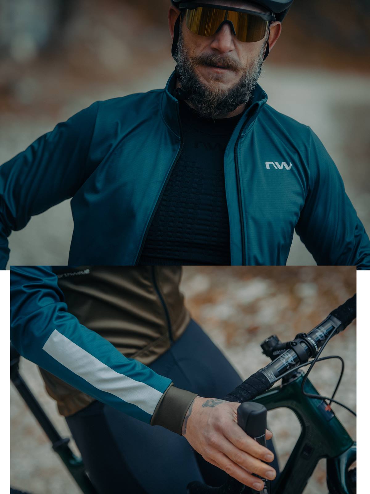 Kurtka rowerowa NORTHWAVE BLADE LIGHT Jacket - niebieski/zielony - Adventure Sports
