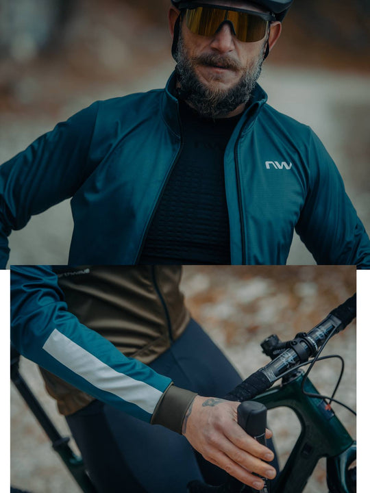 Kurtka rowerowa NORTHWAVE BLADE LIGHT Jacket - niebieski/zielony - Adventure Sports
