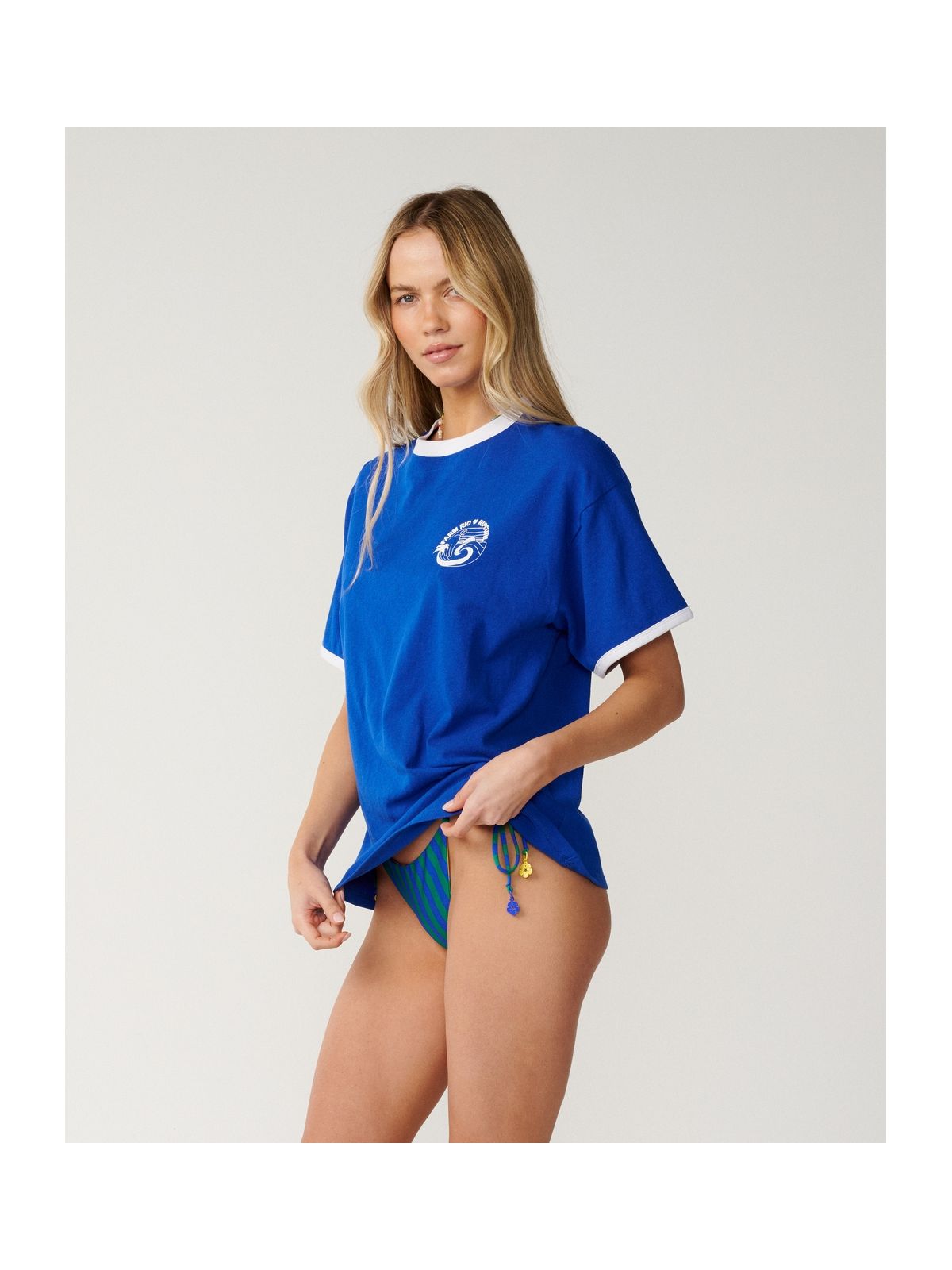 Koszulka damska RIP CURL Tropical Desire Oversize Tee niebieska