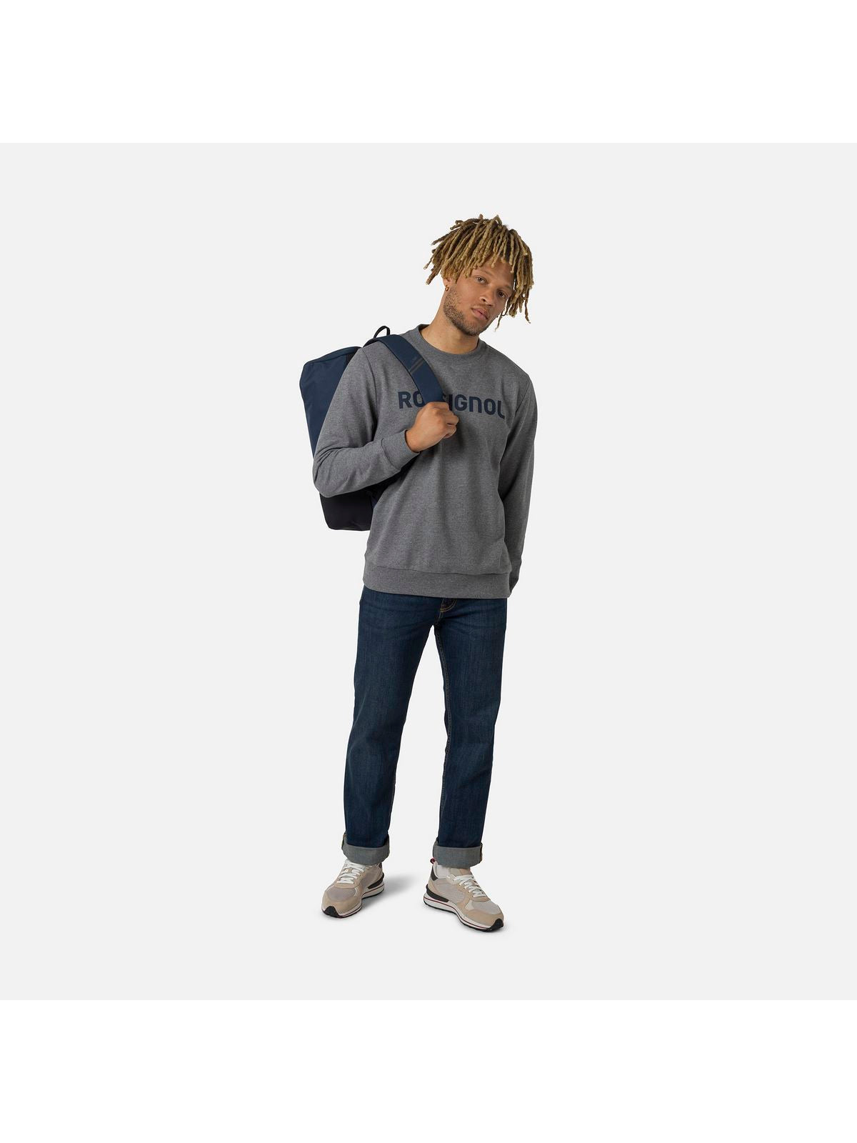 Bluza Rossignol LOGO SWEAT RN FL szary - Adventure Sports