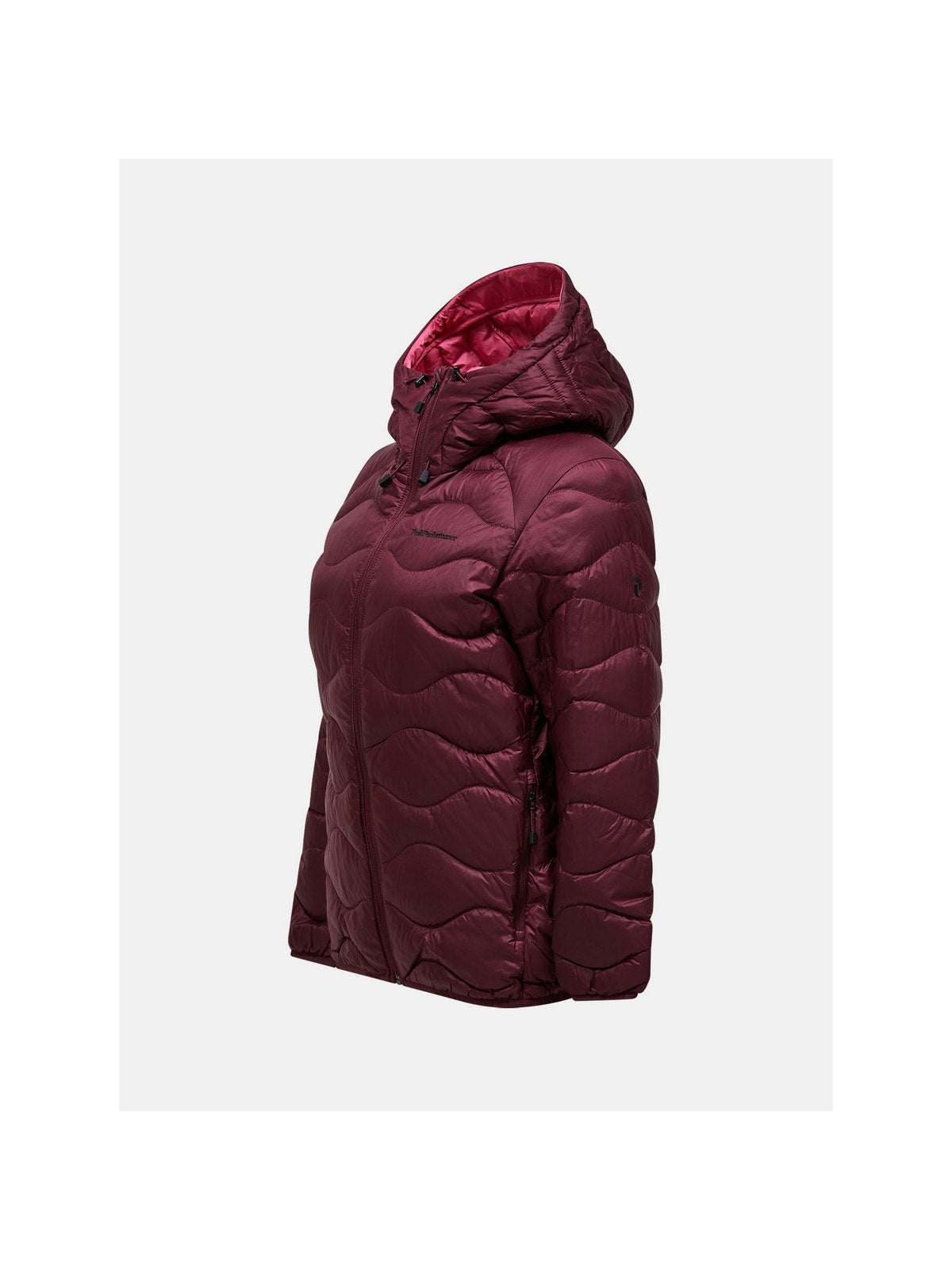 Kurtka puchowa damska PEAK PERFORMANCE Helium Down Hood Jacket bordowa