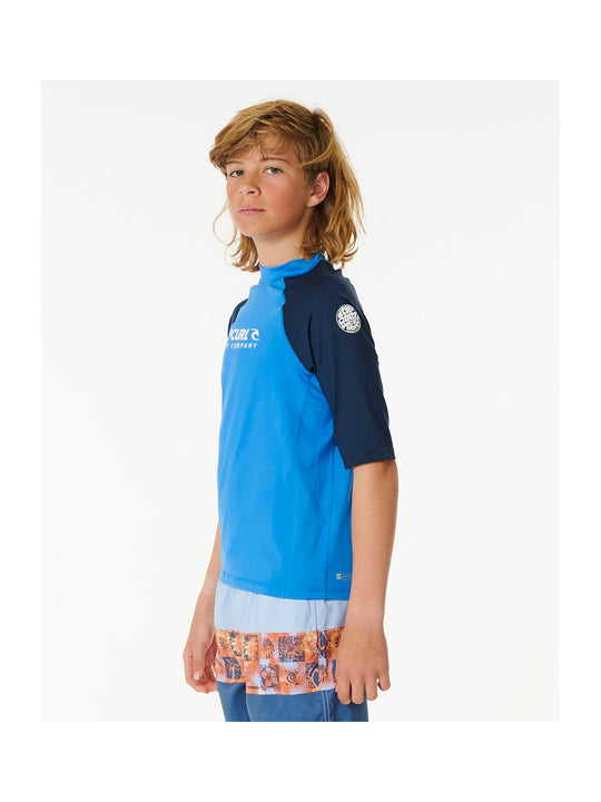 Lycra RIP CURL Shock Upf S/S-Boy niebieski
