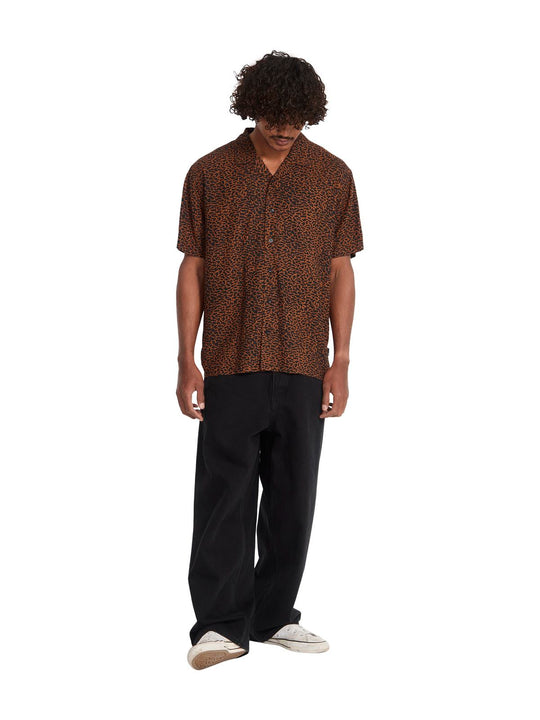 Koszula męska VOLCOM Utopias Print Ss brązowy
