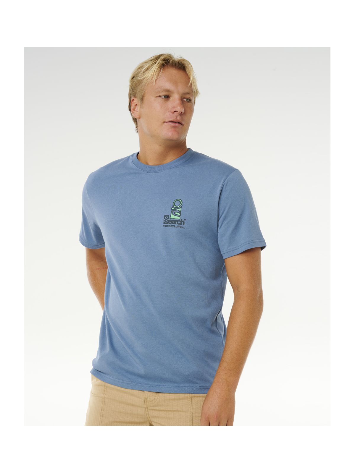Koszulka męska RIP CURL Vaporcool Search Stack Tee niebieska