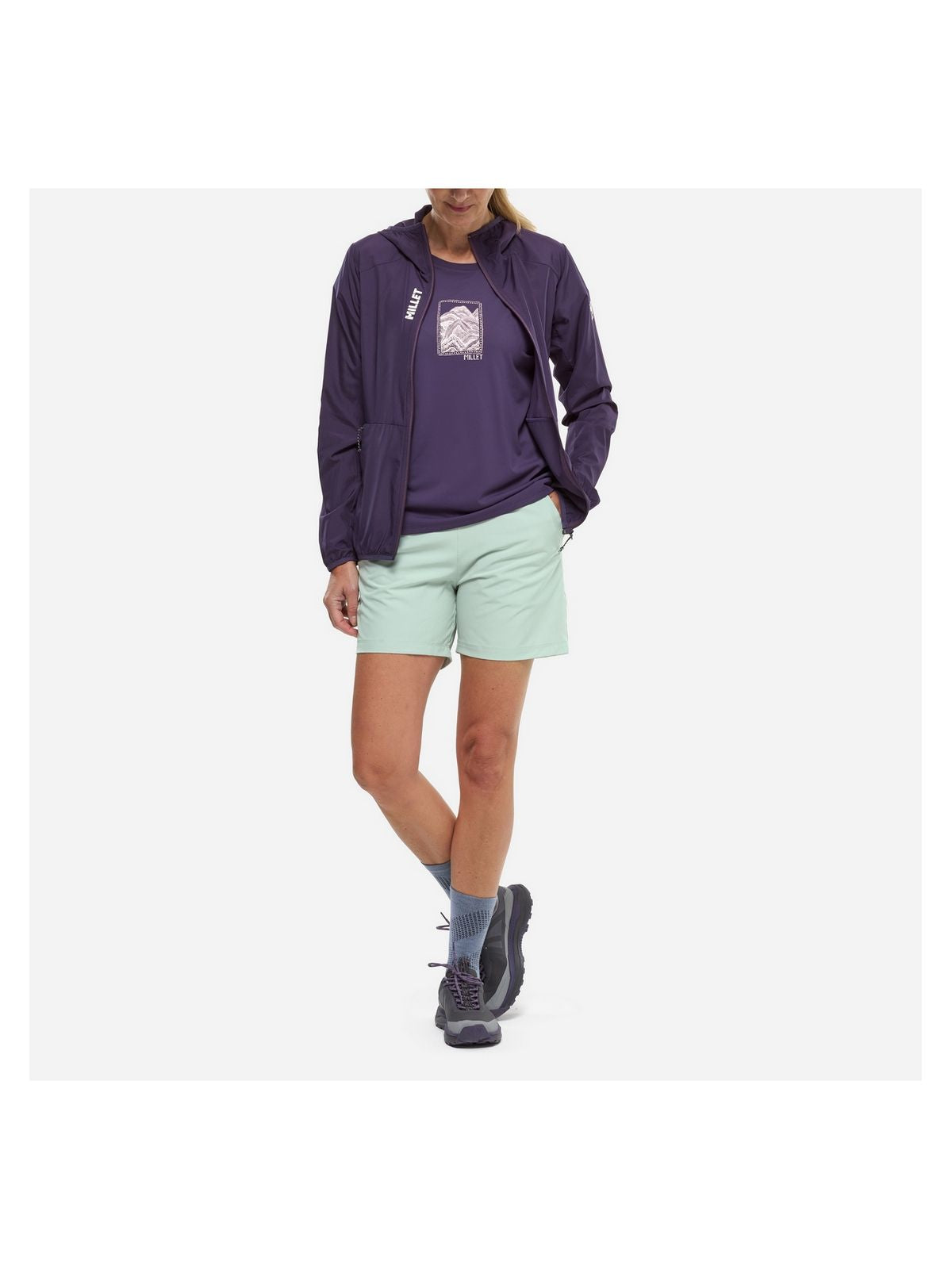 Szorty damskie MILLET Parmelan Str Short W pastelowy zielony