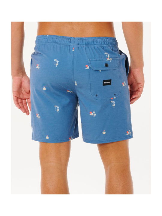 Boardshorty męskie RIP CURL Skelly Breach Volley niebieskie
