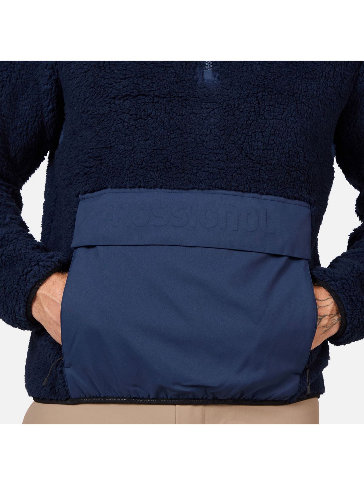 Bluza polarowa męska Rossignol Fleece Anorak granatowy - Adventure Sports