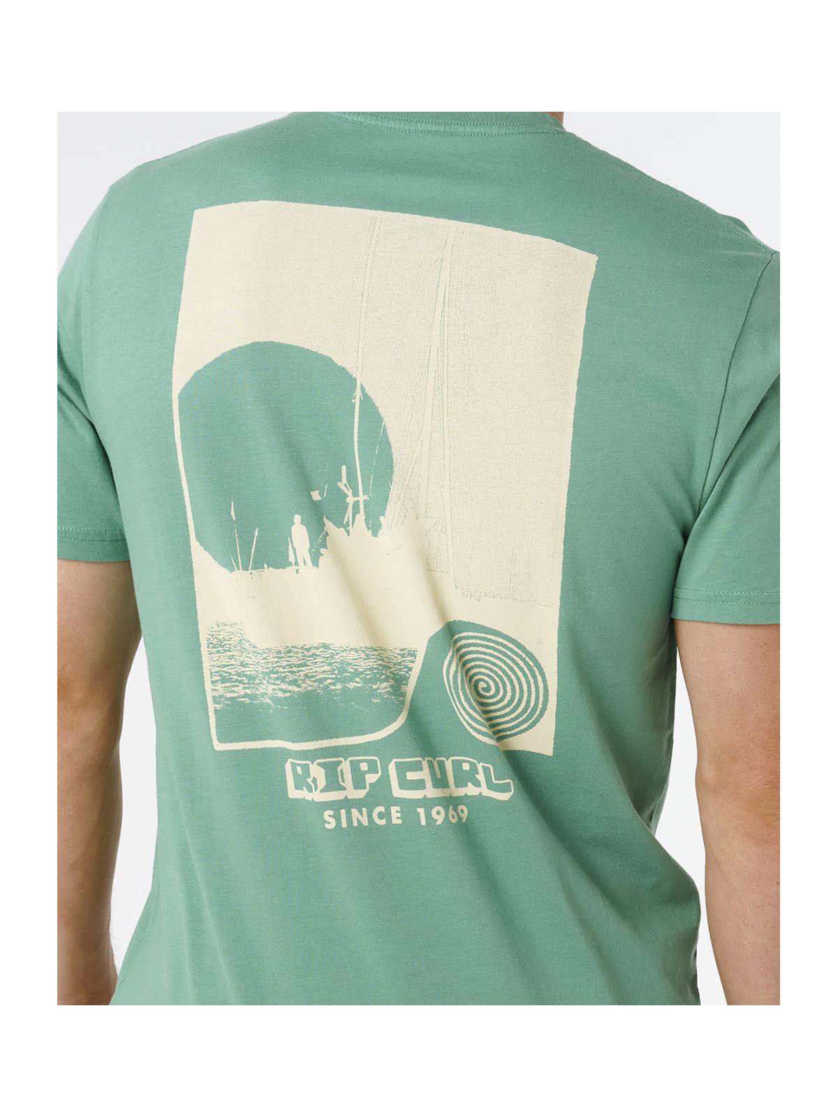 Koszulka męska RIP CURL Aots Sailboat Tee zielona