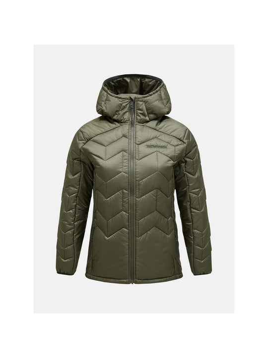 Kurtka zimowa damska Peak Performance W Elevate Liner Hood zielony - narciarska - Adventure Sports
