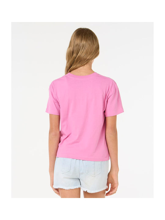 Koszulka RIP CURL Island Surf Crop-Girl różowy
