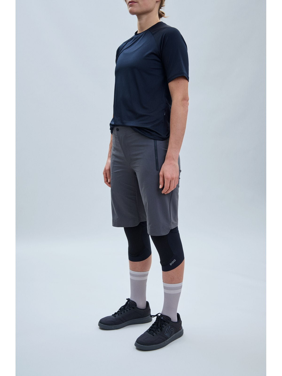 Spodenki rowerowe damskie POC W's Essential Enduro Shorts szary