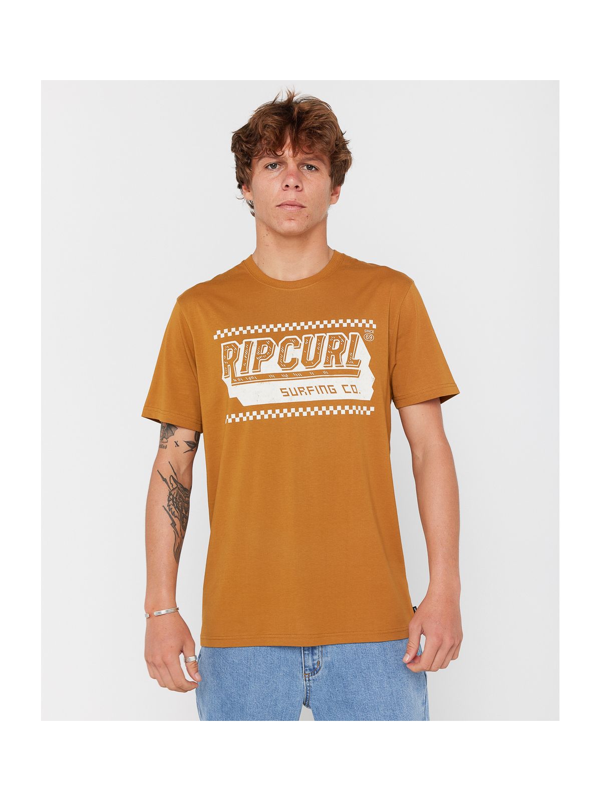 Koszulka RIP CURL SPORTLINE INVADER TEE brązowa