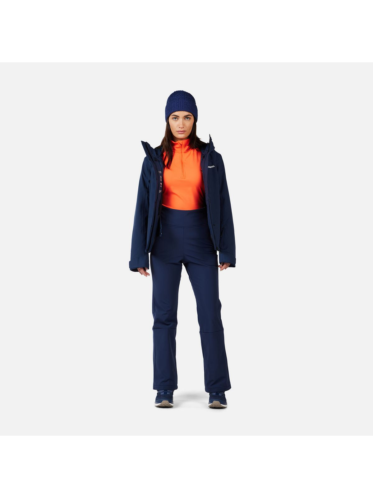 Spodnie narciarskie damskie ROSSIGNOL W Ski Softshell Pant granatowe