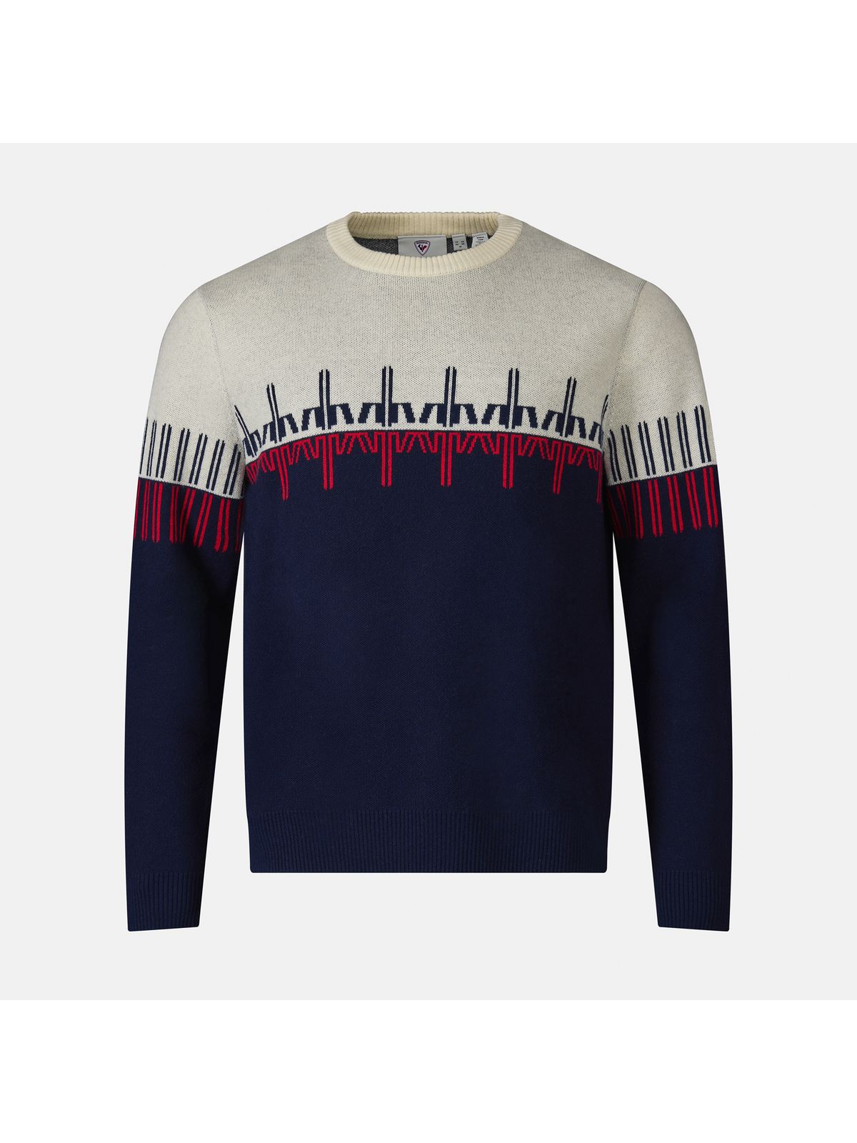 SWETER ROSSIGNOL PATTERNED CN SWEATER granatowy