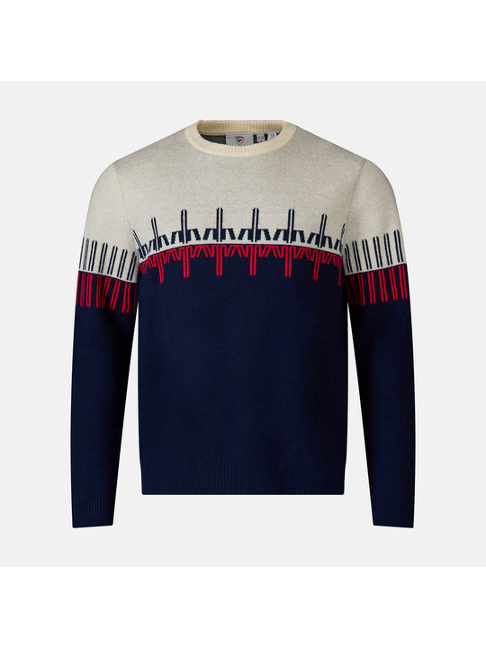 SWETER ROSSIGNOL PATTERNED CN SWEATER granatowy
