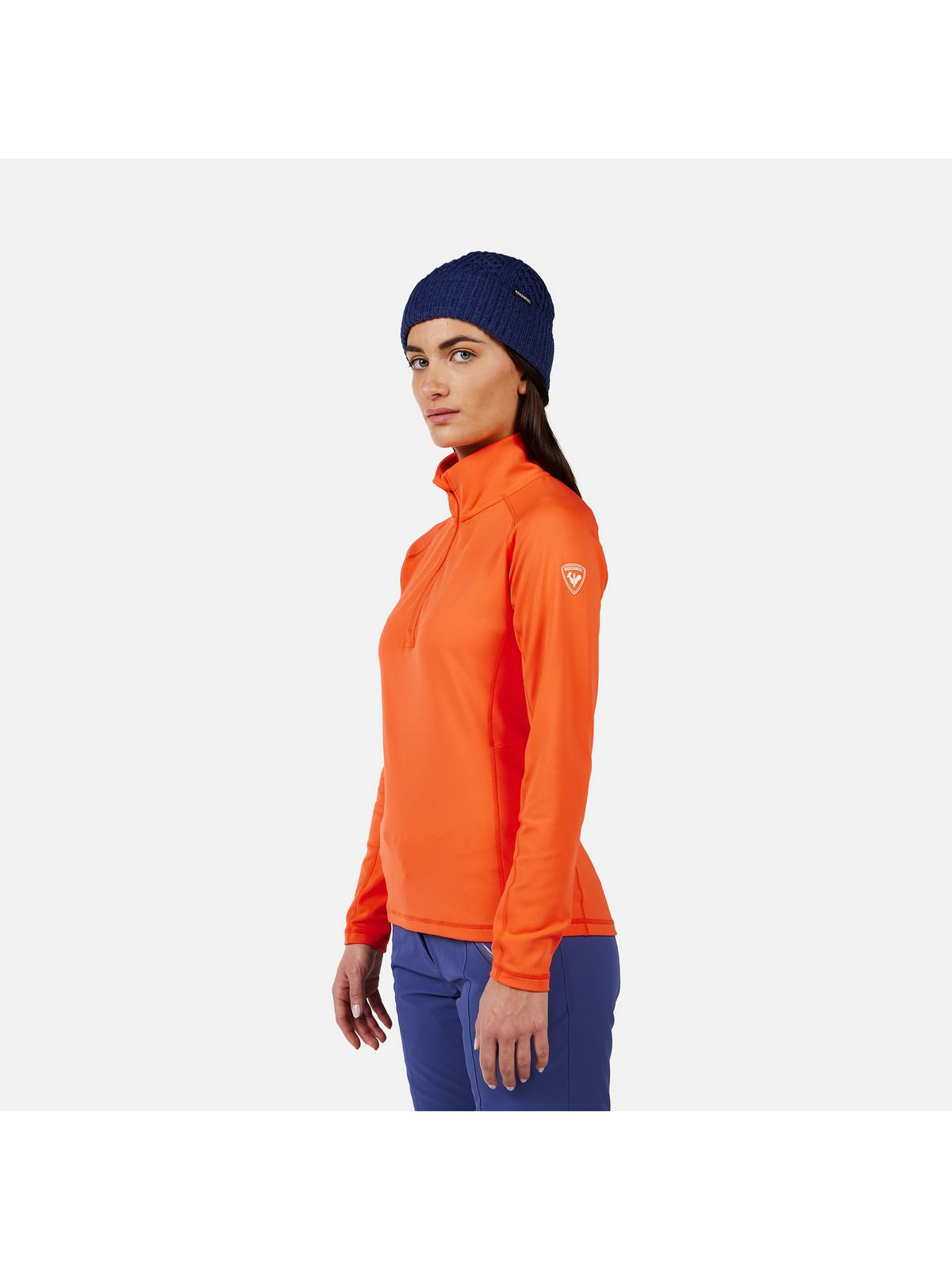 Bluza damska ROSSIGNOL W MID LAYER STRETCH HZ pomarańczowy