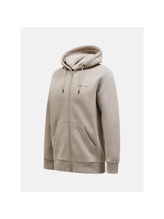 Bluza dresowa męska Peak Performance M Original Small Logo Zip beżowy - Adventure Sports
