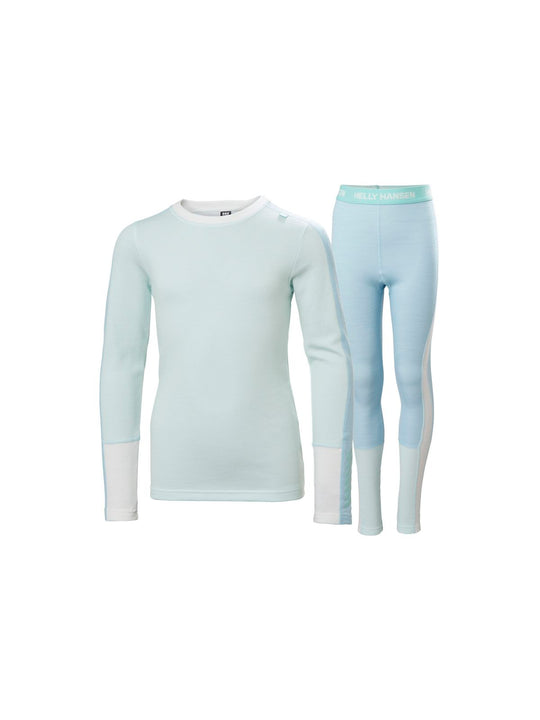 Bielizna dziecięca HELLY HANSEN Jr Lifa Merino Midweight Set kolor niebieski

