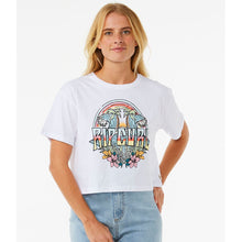 Koszulka RIP CURL Block Party Crop Tee biały - Adventure Sports
