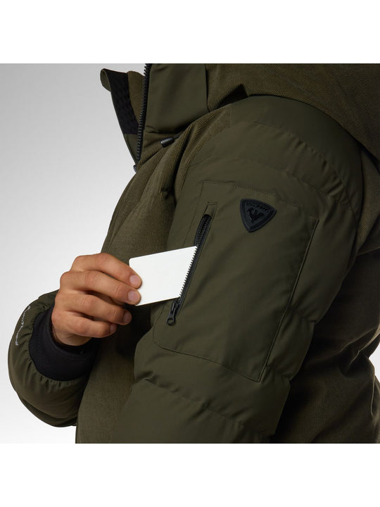 Kurtka narciarska męska ROSSIGNOL M Resort Corduroy Down Bomber zielona
