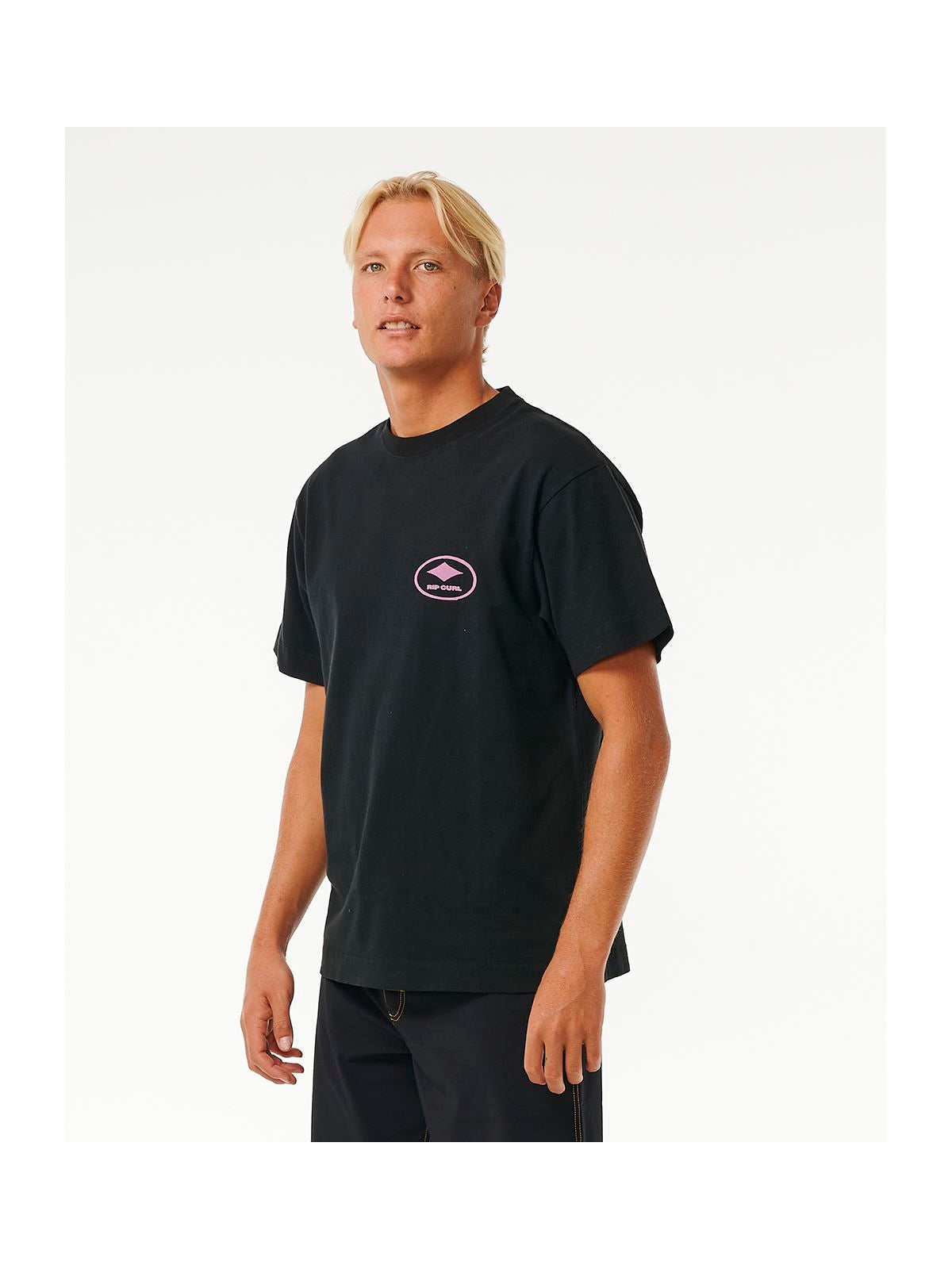 Koszulka RIP CURL Quality Surf Products Oval Tee czarny - Adventure Sports