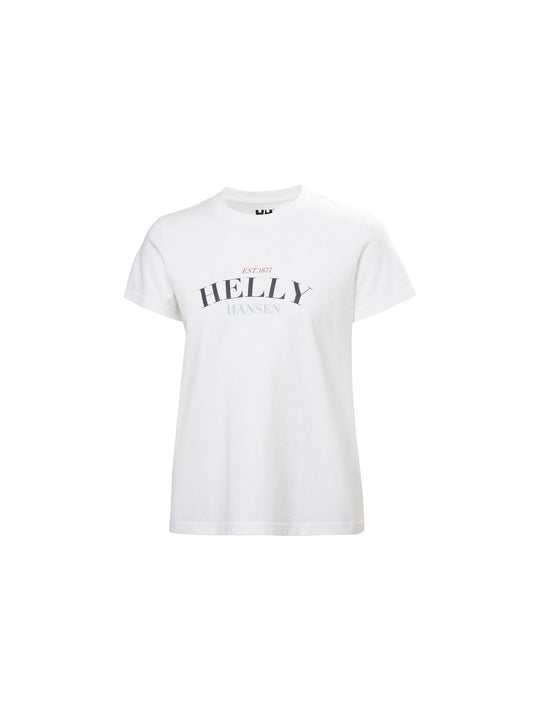 Koszulka damska HELLY HANSEN W Core Graphic T-Shirt 2.0 biała
