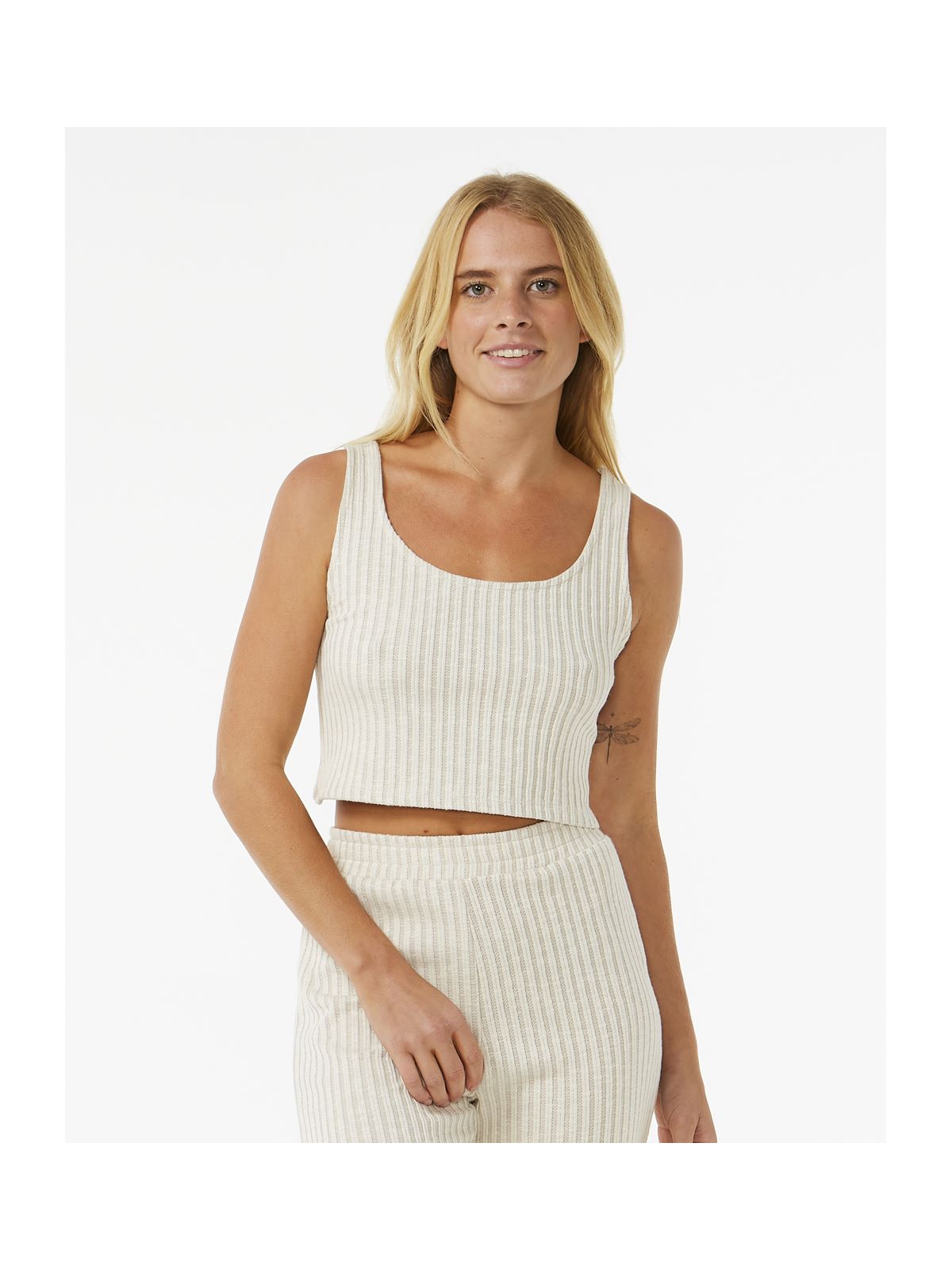 Koszulka RIP CURL Sea Of Dreams Rib Top beżowy - Adventure Sports
