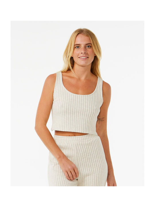 Koszulka RIP CURL Sea Of Dreams Rib Top beżowy - Adventure Sports
