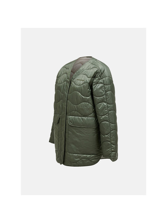 Kurtka damska pikowana Peak Performance W Helium Reversible Synth zielony - Adventure Sports
