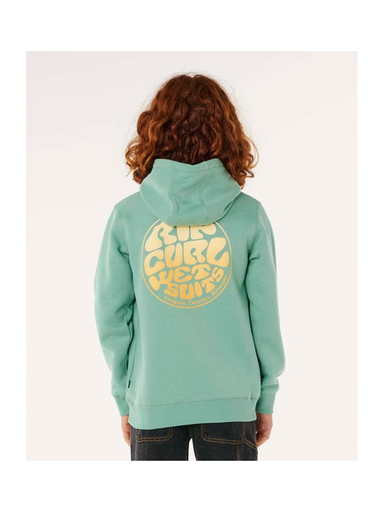 Bluza dziecięca RIP CURL Wetsuit Icon Hood-Kid zielona
