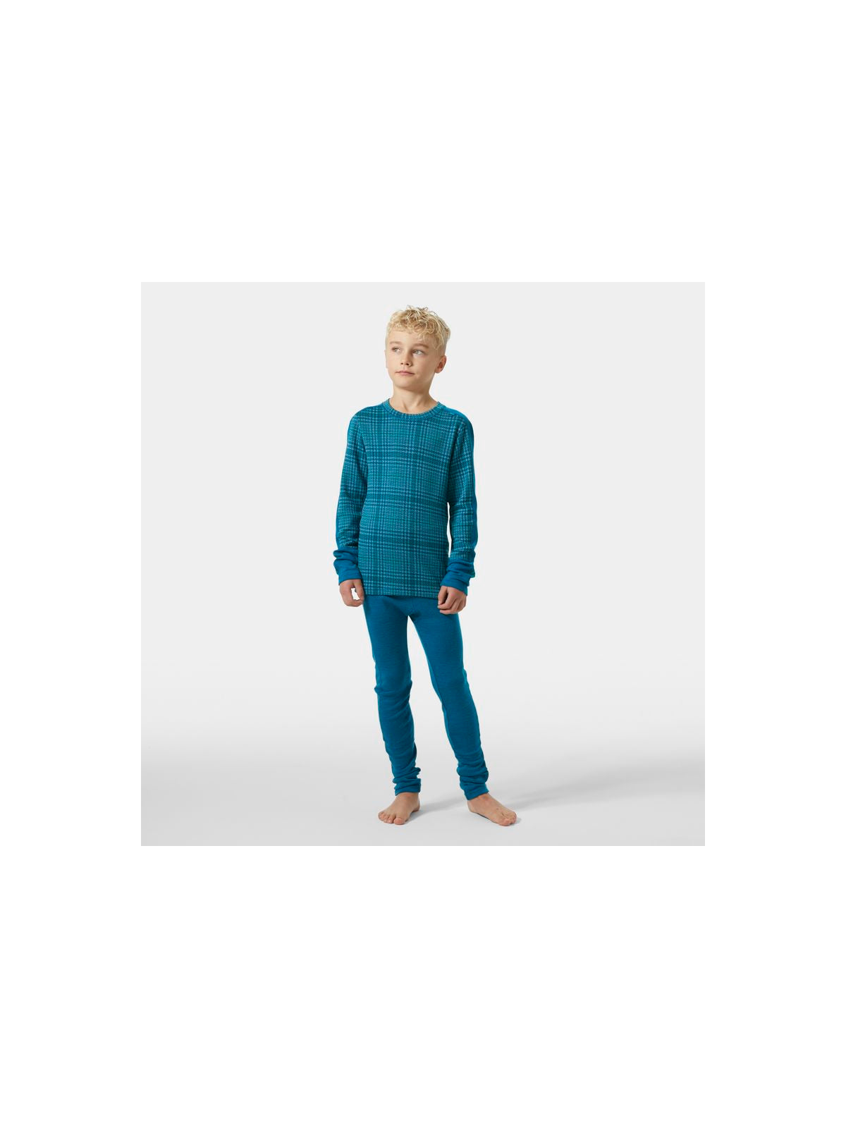 Bielizna dziecięca HELLY HANSEN Jr Graphic Lifa Merino Set kolor niebieski