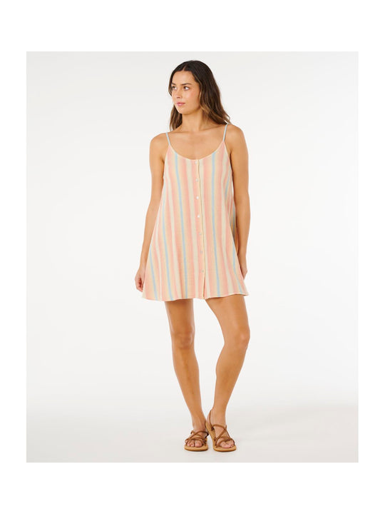 Sukienka RIP CURL Premium Surf Stripe Cover Up pomarańczowa
