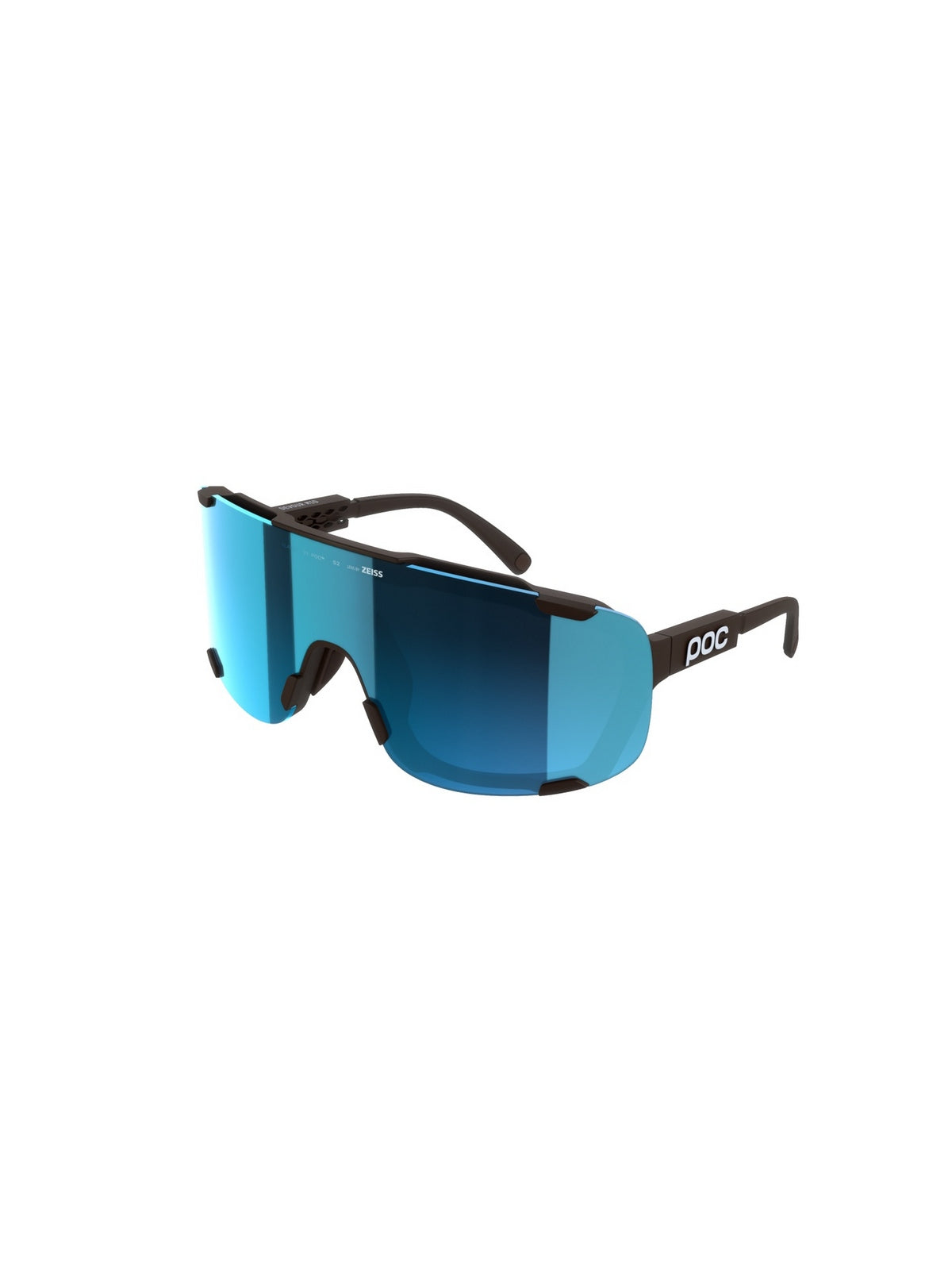 Okulary rowerowe POC Devour Wide Fit brązowe - Clarity Universal/Partly Sunny Turquoise cat.2