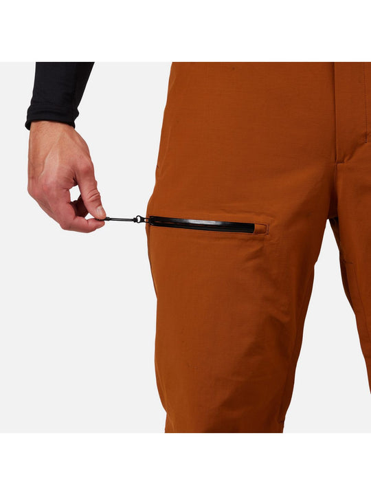 Spodnie narciarskie męskie ROSSIGNOL Outerlimits Insulated BIB brązowe

