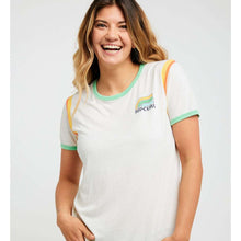 Koszulka damska RIP CURL Surf Side Ringer Tee beżowa
