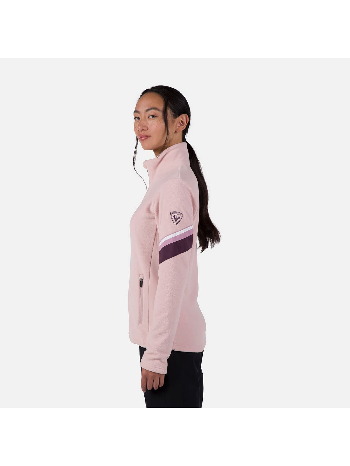 Bluza damska Rossignol W Strawpile Fleece Fz różowy - Adventure Sports