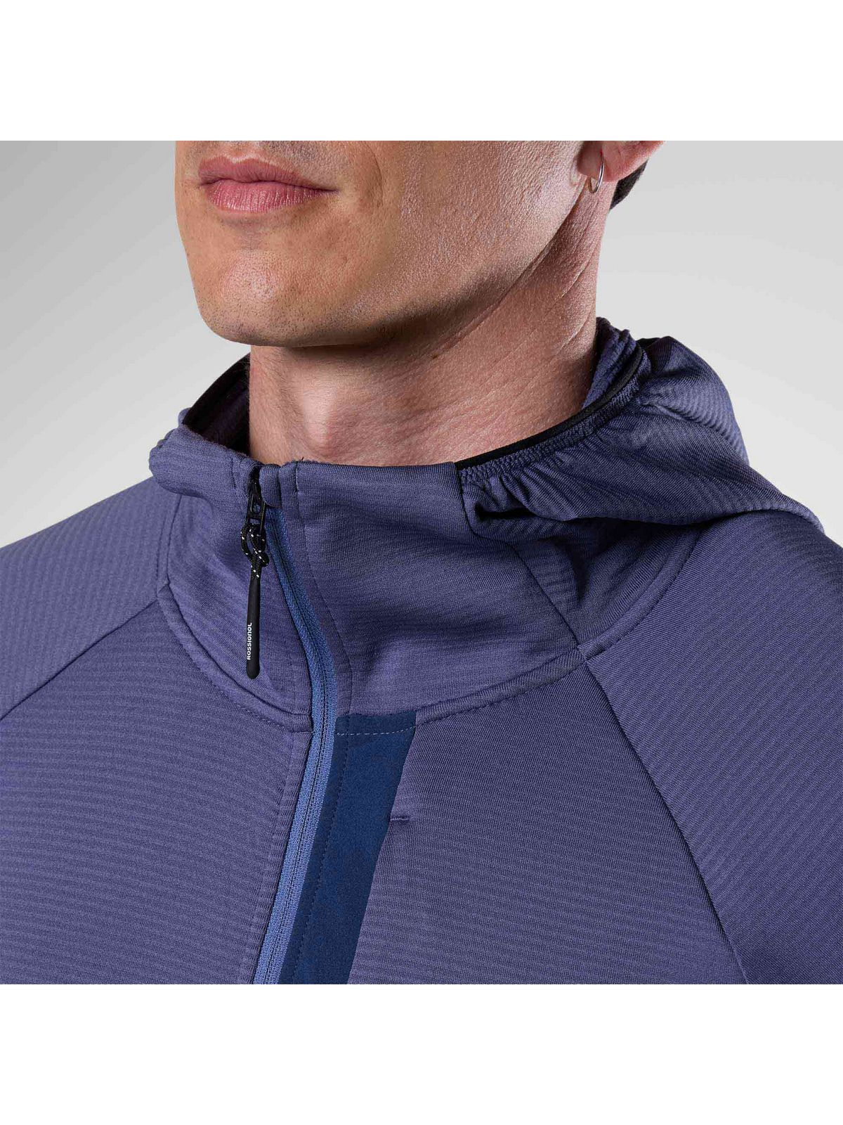 Bluza męska ROSSIGNOL M Textured Hoodie Mid Layer granatowa