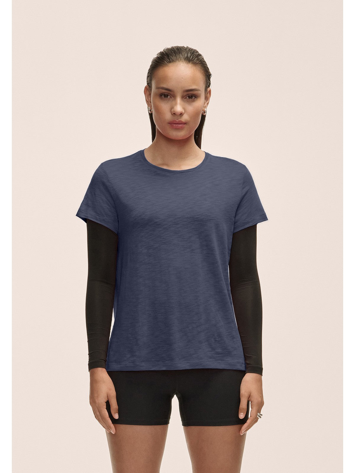 Koszulka damska CASALL Soft Texture Tee kolor granatowy