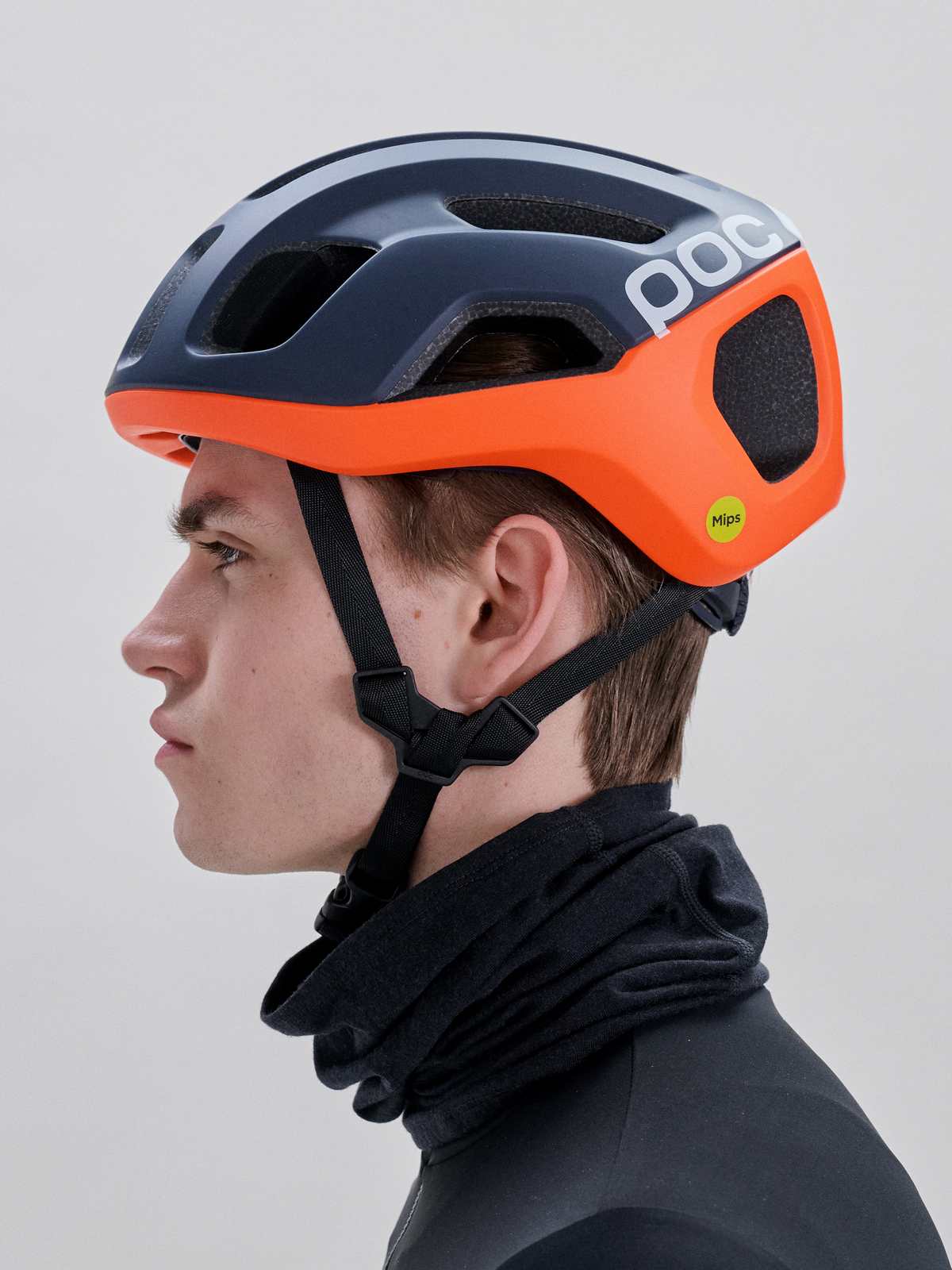 Kask rowerowe POC Ventral Air MIPS granatowo pomarańczowy