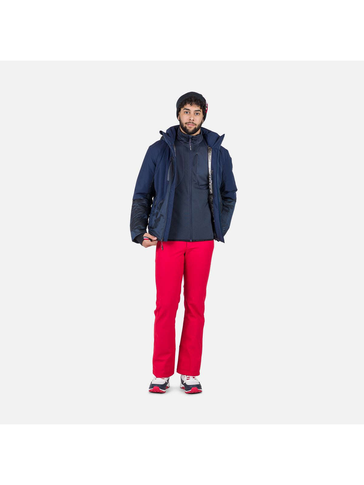 Bluza narciarska męska Rossignol Diretta Fleece Fz granatowa - Adventure Sports