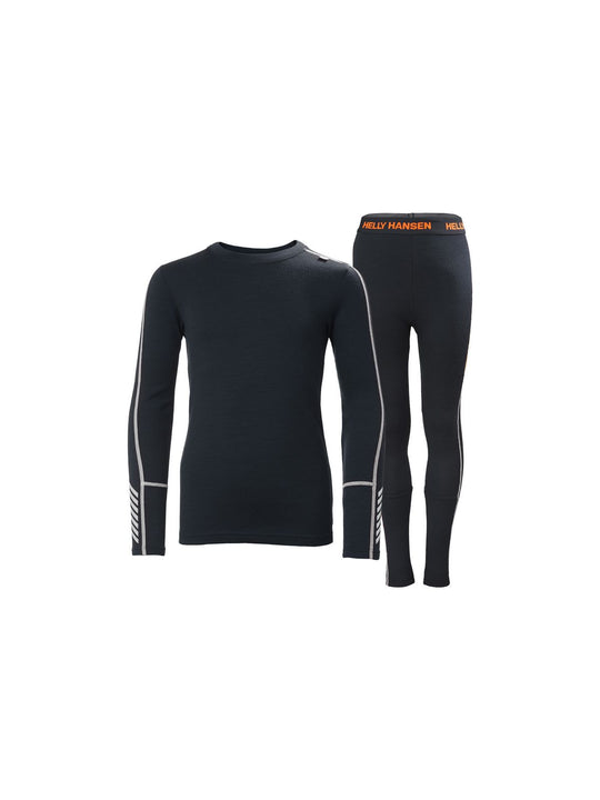 Bielizna dziecięca HELLY HANSEN Jr Lifa Merino Midweight Set kolor granatowy
