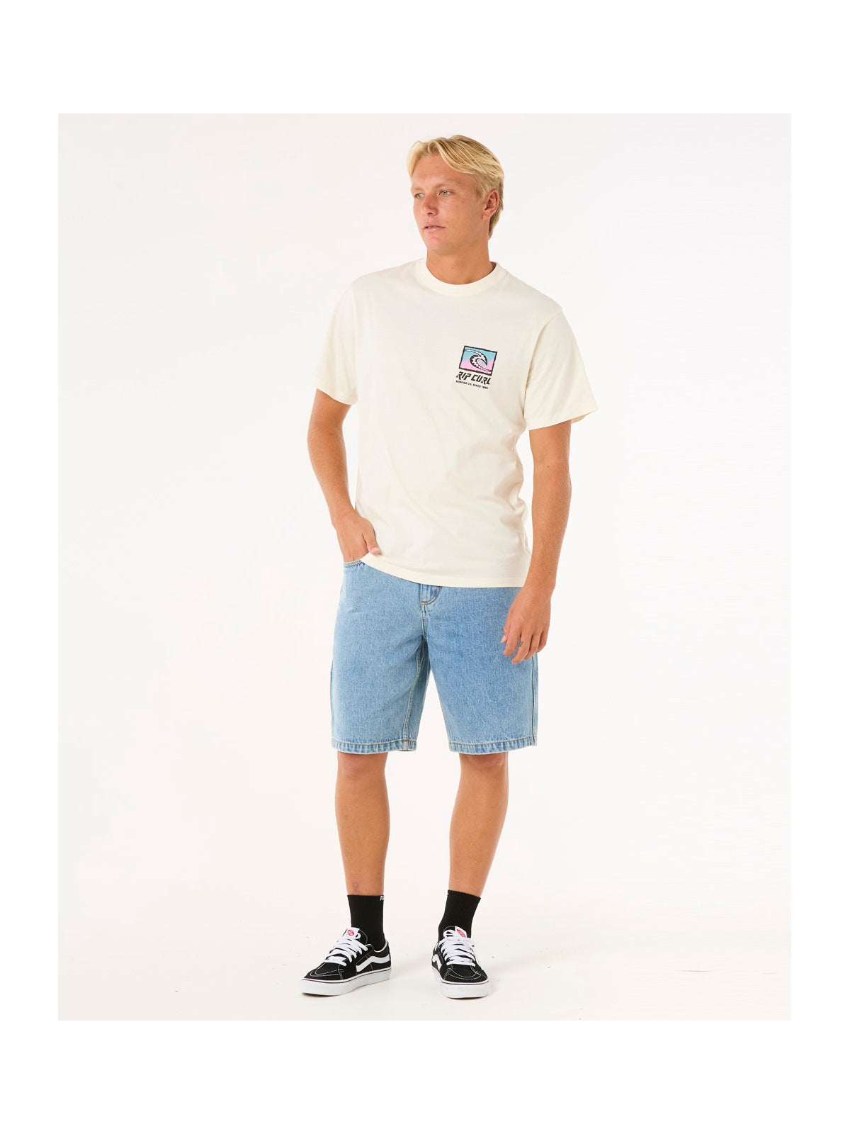 Koszulka męska RIP CURL Raw Energy Trad Tee biała