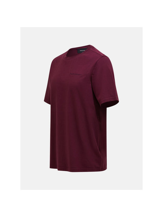 Koszulka damska PEAK PERFORMANCE Original Small Logo Tee bordowa
