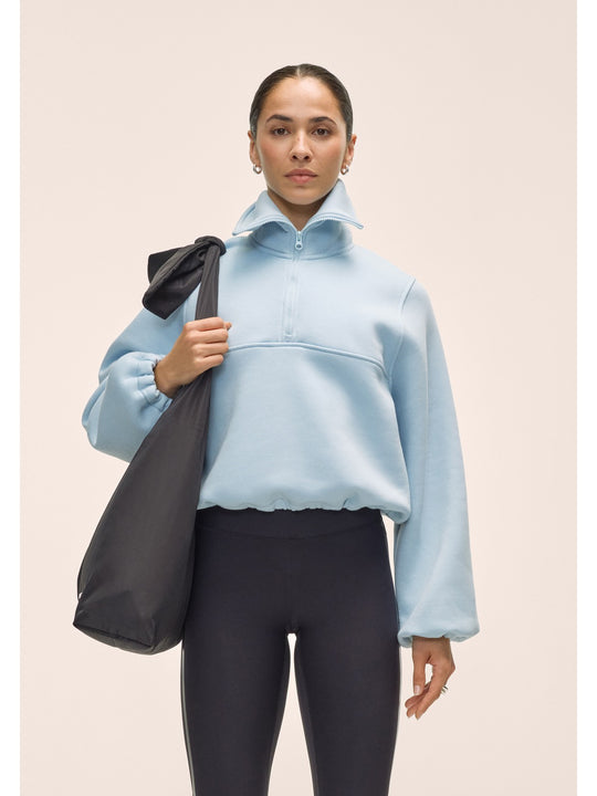 Bluza damska CASALL Easy Half Zip Sweater kolor niebieski

