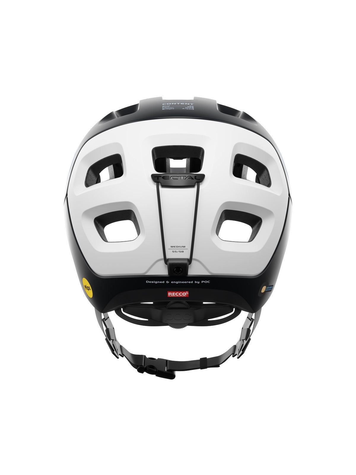 Kask rowerowy POC TECTAL RACE MIPS - czarno biały - Adventure Sports