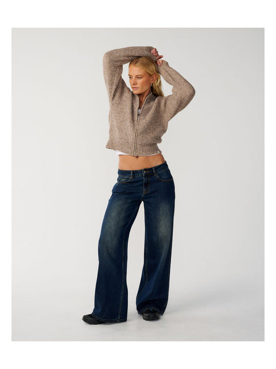 Sweter damski RIP CURL Venture Zip Thru Cardigan brązowy
