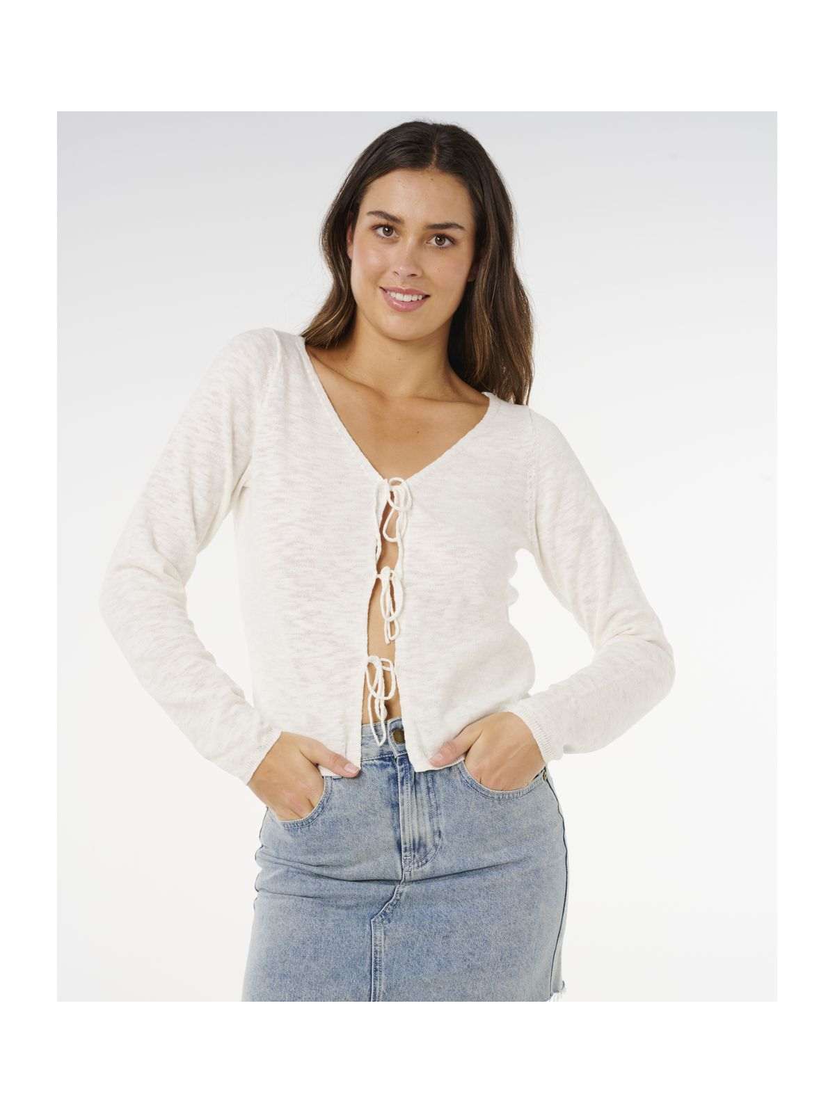 Sweter damski RIP CURL Pacific Knit Cardi biały