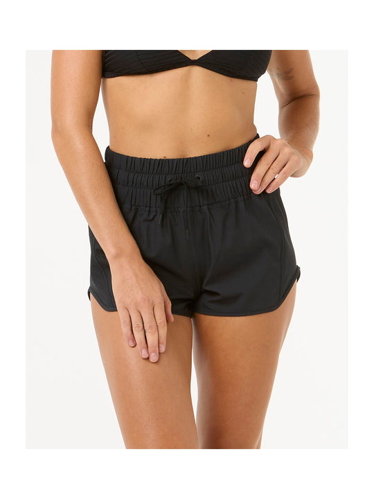 Szorty kąpielowe damskie RIP CURL High Waist Retro Volley 3" czarne
